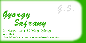 gyorgy safrany business card